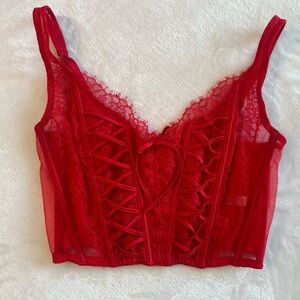 Victoria’s Secret dream angels red lace corset. Small. Like new.